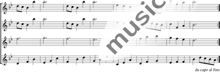 Händel, Georg Friedrich: Wassermusik - Nr. 18: Menuett - Blockflöte 4:2