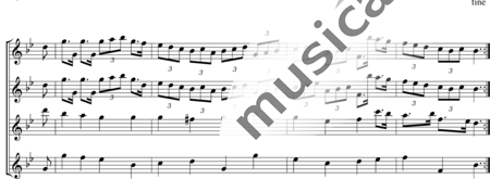 Händel, Georg Friedrich: Wassermusik - Nr. 19 Country Dance - Blockflöte 4:1