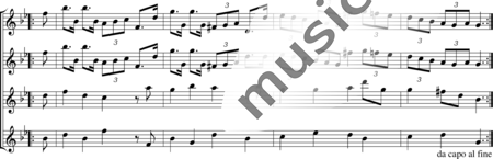 Händel, Georg Friedrich: Wassermusik - Nr. 19 Country Dance - Blockflöte 4:2