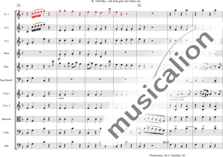 Strauss, Johann: Fledermaus: No.2 Orlofsky (Arrangement) - Clarinete+[Fl3+Ob+Fg]+[Vl2+Vla+Vc+Cb]:2