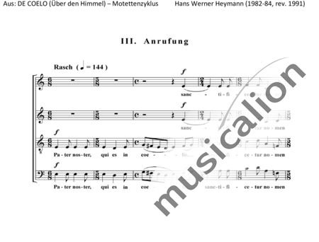 Heymann, Hans Werner: Invocation (Lord's Prayer) - Across The Heavens Number Three - Choir>SAATBB:0