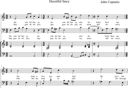 Coperario (Cooper) , John : Deceitful Fancy - Solo>sop/alto+Cem:0