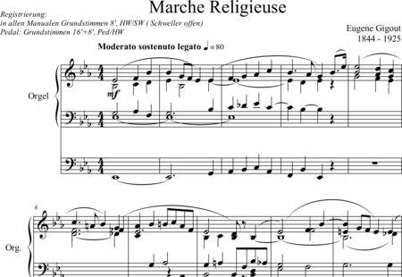 Gigout, Eugène
: Religious Procession - Órgano>cPed:0