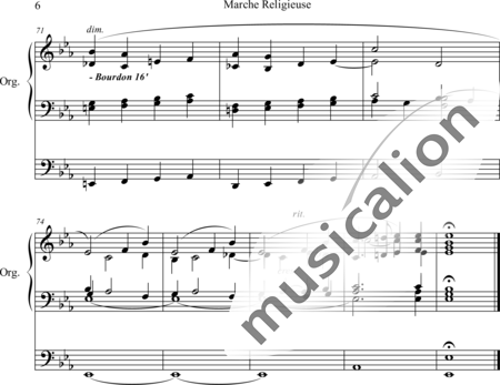 Gigout, Eugène
: Religious Procession - Órgano>cPed:6