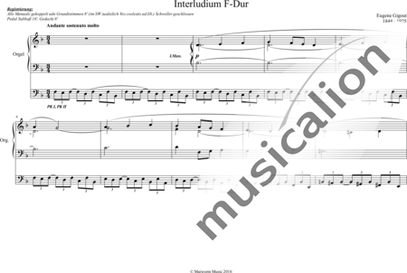 Gigout, Eugène: Interludium F-Dur - Orgel>mPed:0