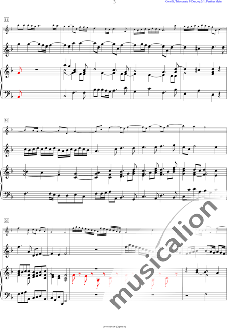 Corelli, Arcangelo: Sonata I - Violine 2+Cembalo:3