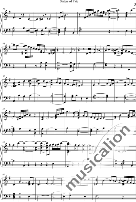 Weidner, Herb: Sisters of Fate - Klavier:3