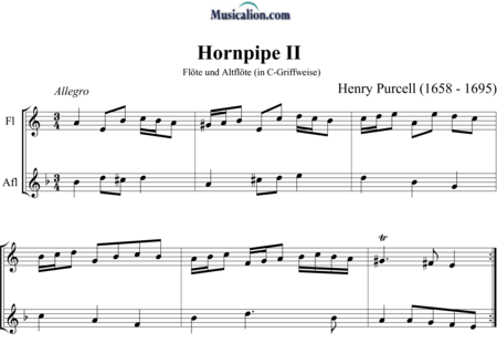 Purcell, Henry: Hornpipe II - Flöte 2:0