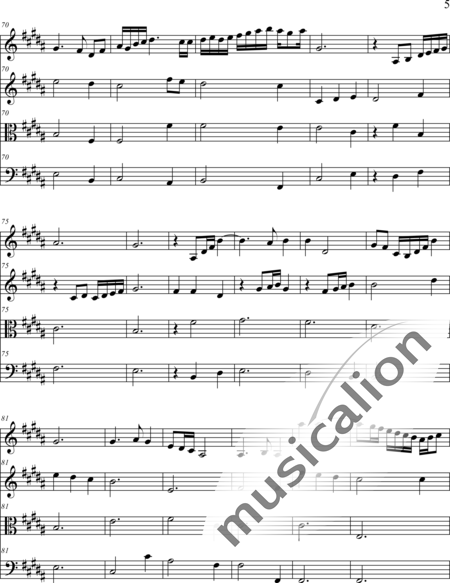 Weidner, Herb: Die Seelen - Violine 2+[Vla+Vc]:5