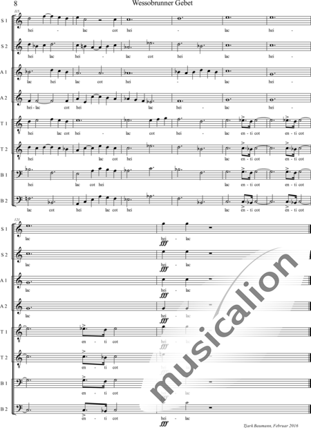 Baumann, Tjark: Diabelli-Contest 2016 - Coro>SSAATTBB:8