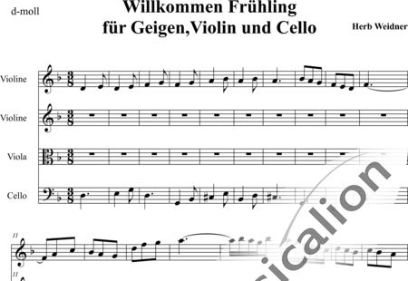 Weidner, Herb: Willkommen Frühling - Violine 2+[Vla+Vc]:0