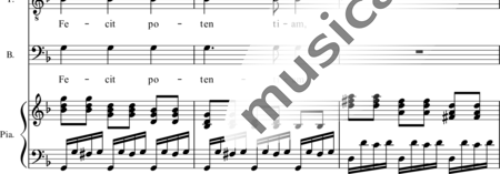 Vivaldi, Antonio: Magnificat - 4. Fecit Potentiam (Bearb.) - Choir>SATB+Piano:1