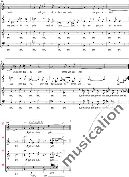 Tegtmeyer, Jörn: Allergisch ("Bist du bei mir" für 4-st. gem .Chor) - Chor>SATB:2