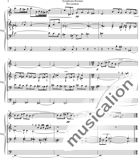 Widor, Charles-Marie : Symphonie Romane III. Cantilene - Orgel>mPed:2