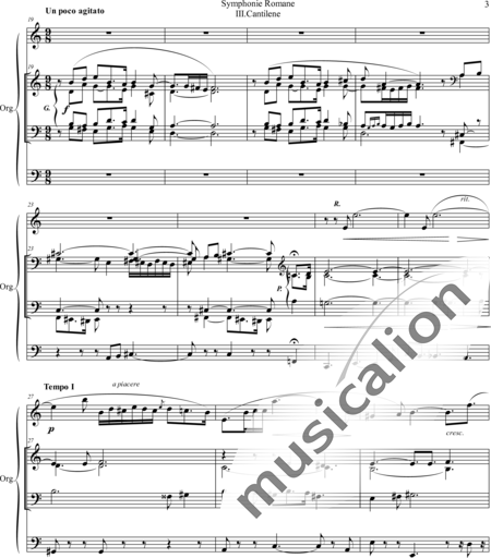 Widor, Charles-Marie : Symphonie Romane III. Cantilene - Orgel>mPed:3