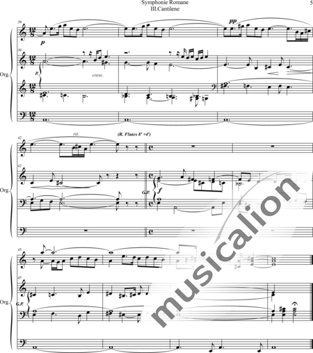 Widor, Charles-Marie : Symphonie Romane III. Cantilene - Orgel>mPed:5