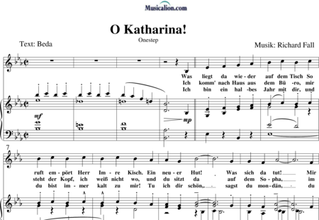 Fall, Richard: O Katharina! - Solo>Ten+Klavier:0