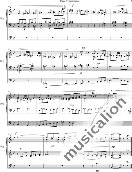 Quef, Charles: Piece Symphonique - Orgel>mPed:5