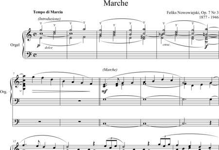 Nowowiejski, Feliks: Marcha - Órgano>cPed:0