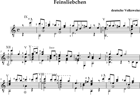 Anonymus, Unknown: Feinsliebchen - Guitar:0