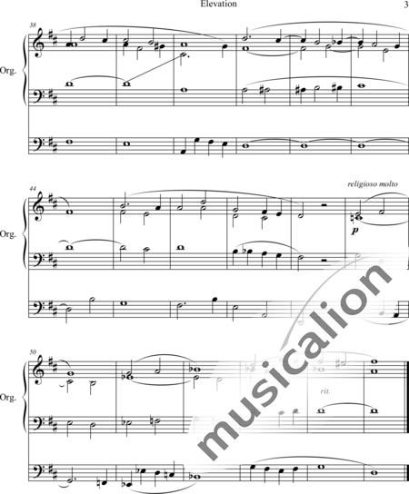 Paraire, Saturnin: Elevation D-Dur - Orgel>mPed:3