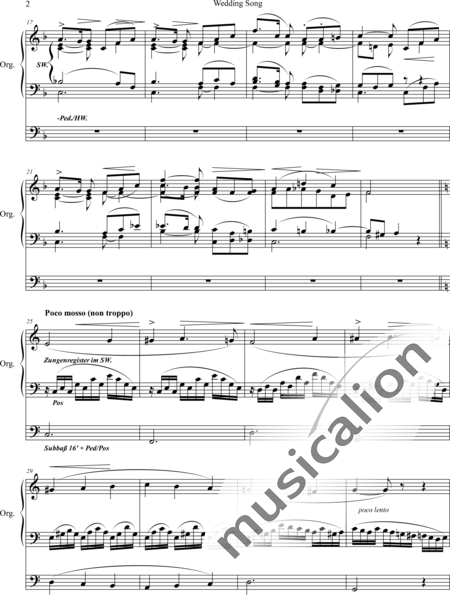 Camp, John Spencer: Wedding Song - Orgel>mPed:2