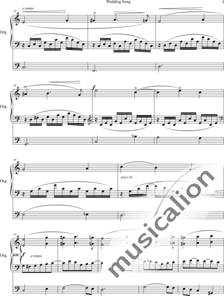 Camp, John Spencer: Wedding Song - Orgel>mPed:3