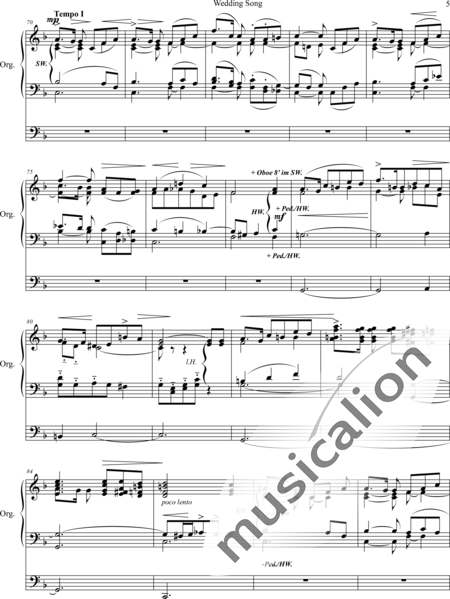 Camp, John Spencer: Wedding Song - Orgel>mPed:5