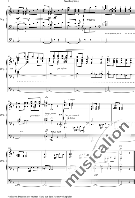Camp, John Spencer: Wedding Song - Orgel>mPed:6