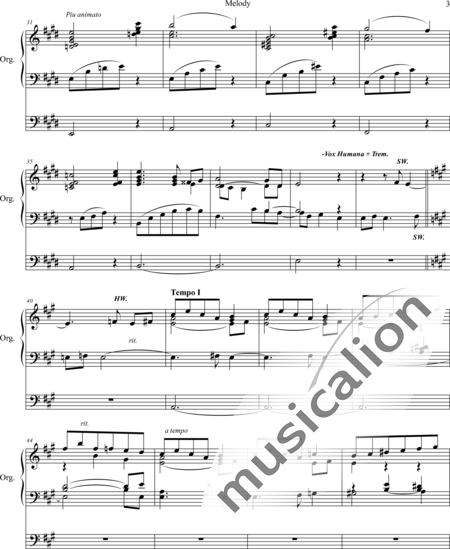 Camp, John Spencer: Melodía - Órgano:3