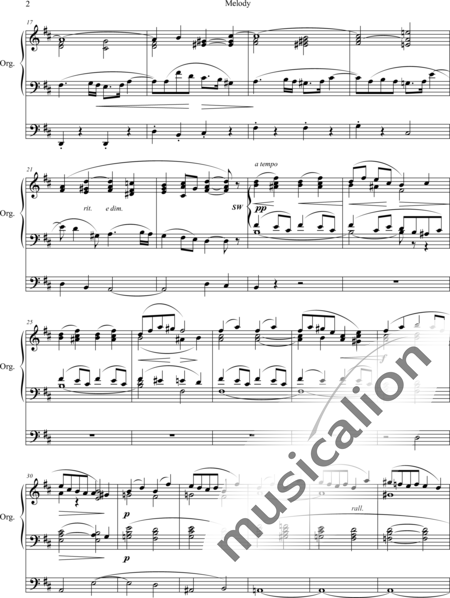 Coleridge-Taylor, Samuel: Melody - Órgano>cPed:2