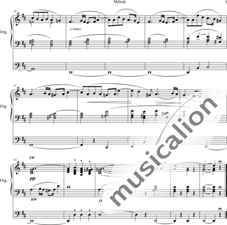 Coleridge-Taylor, Samuel: Melody - Órgano>cPed:3