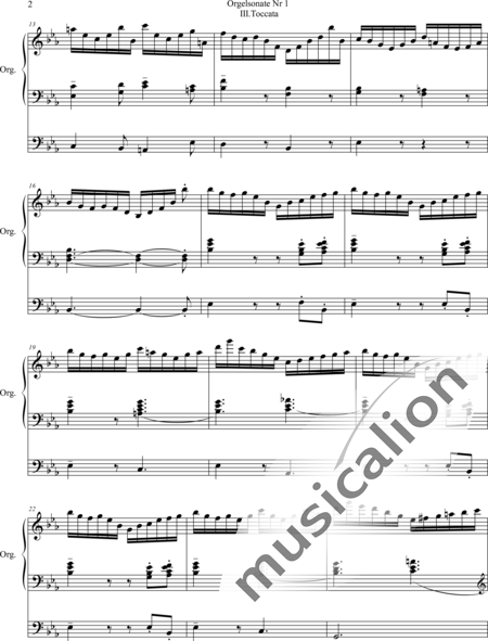 Fleuret, Daniel: Sonata No. 1, 3rd movement Tocata C-miinor - Organ>wped:2