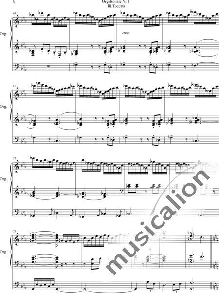 Fleuret, Daniel: Sonata No. 1, 3rd movement Tocata C-miinor - Organ>wped:6