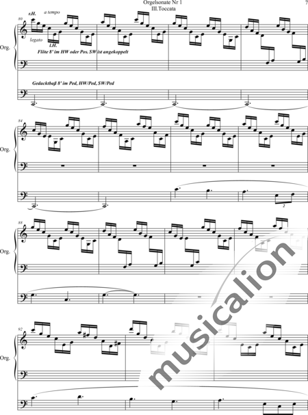 Fleuret, Daniel: Sonata No. 1, 3rd movement Tocata C-miinor - Organ>wped:7