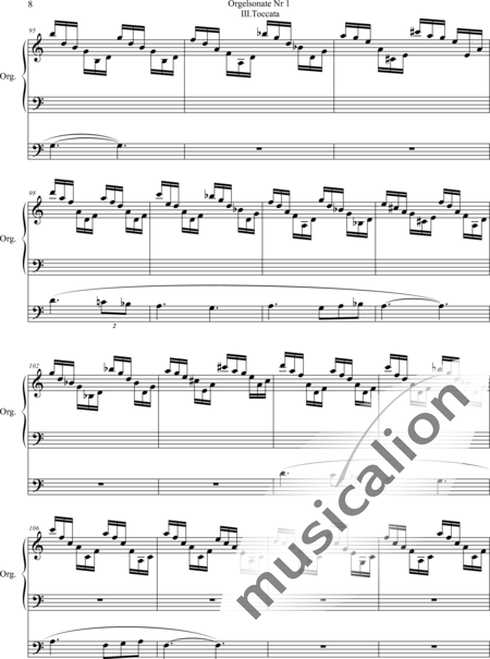 Fleuret, Daniel: Sonata No. 1, 3rd movement Tocata C-miinor - Organ>wped:8