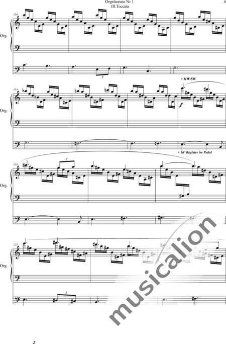 Fleuret, Daniel: Sonata No. 1, 3rd movement Tocata C-miinor - Organ>wped:9