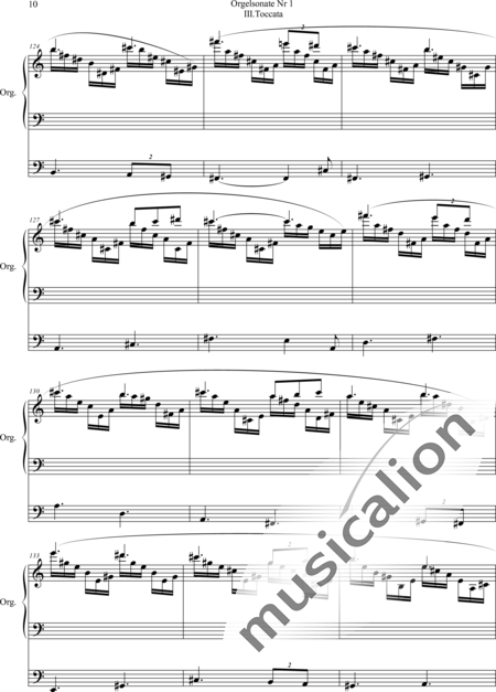 Fleuret, Daniel: Sonata No. 1, 3rd movement Tocata C-miinor - Organ>wped:10