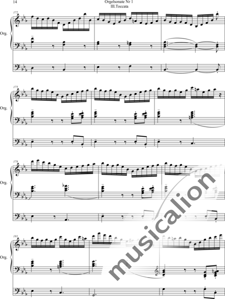 Fleuret, Daniel: Sonata No. 1, 3rd movement Tocata C-miinor - Organ>wped:14