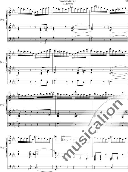 Fleuret, Daniel: Sonata No. 1, 3rd movement Tocata C-miinor - Organ>wped:15