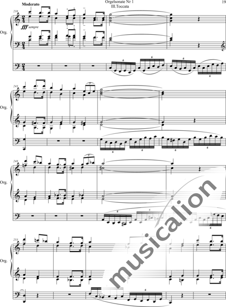Fleuret, Daniel: Sonata No. 1, 3rd movement Tocata C-miinor - Organ>wped:19
