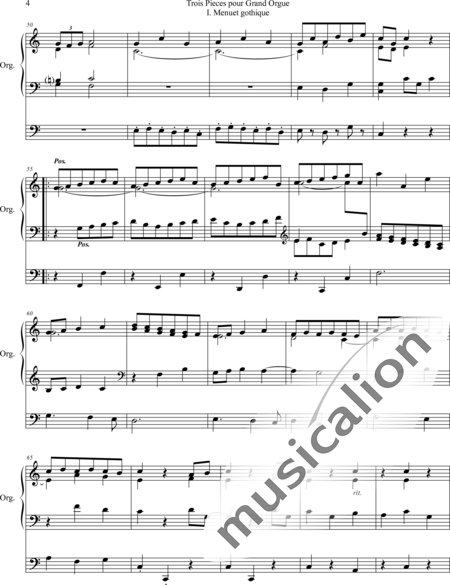 Claussmann, Aloys: Three Pieces for Grand Organ I. Gothic Minuet - Organ>wped:4