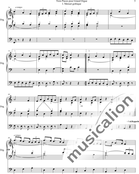 Claussmann, Aloys: Three Pieces for Grand Organ I. Gothic Minuet - Organ>wped:5