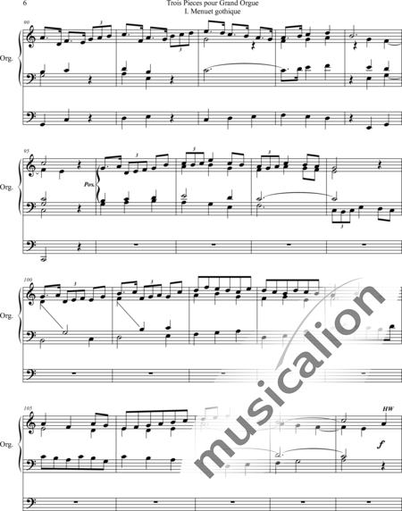 Claussmann, Aloys: Three Pieces for Grand Organ I. Gothic Minuet - Organ>wped:6
