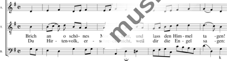 Bach, Johann Sebastian: Brich an, o schönes Morgenlicht - Chor>SATB:1