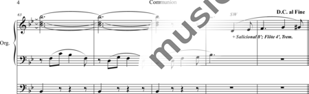 Truette, Everett E.: Communion - Órgano>cPed:4