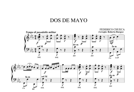 Chueca y Robres, Federico: Dos de Mayo (Bearb.) - Akkordeon:0