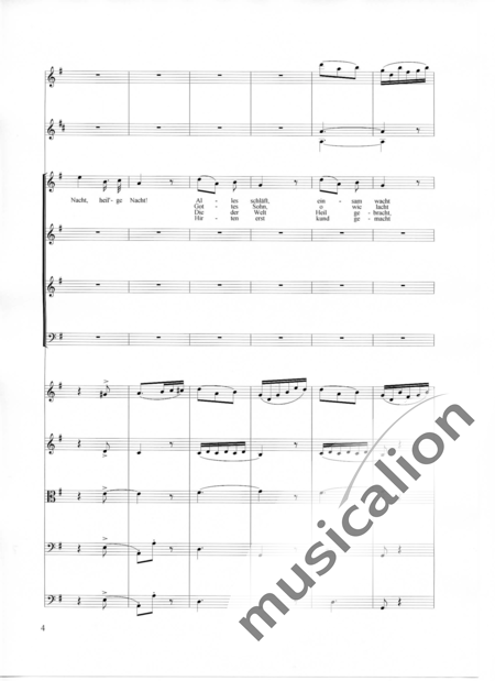 Führer, Robert: Weihnachts-Lied (Stille Nacht)-Christmas Song-Silent Night - Solo>sop+Choir>SATB+Fl+HnF2+[Vln2+Vla+Vlc+Db]:4