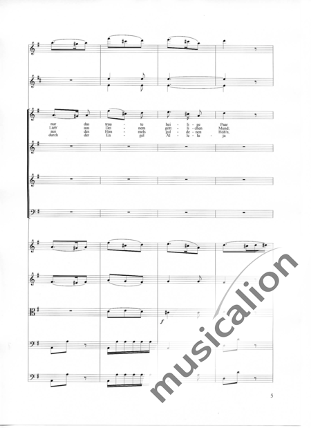 Führer, Robert: Weihnachts-Lied (Stille Nacht)-Christmas Song-Silent Night - Solo>sop+Choir>SATB+Fl+HnF2+[Vln2+Vla+Vlc+Db]:5
