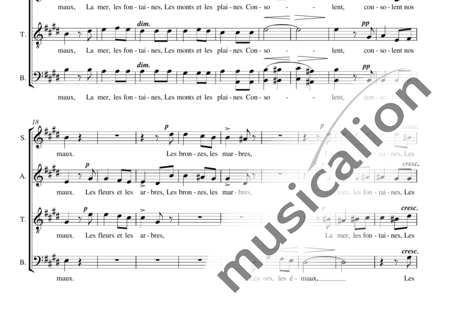 Saint-Saëns, Camille: Les Fleurs et les Arbres - Chor>SATB:1